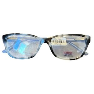 CHELSEA MORGAN CM 5013 BKTO Confetti Blue Eyeglasses Demo Lenses‎